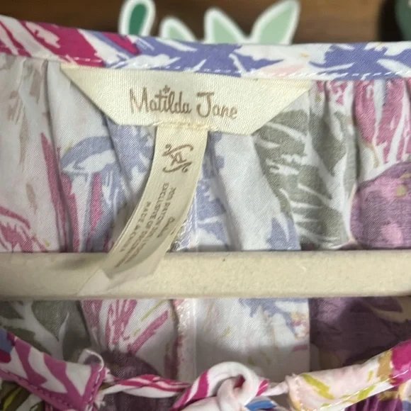 MATILDA JANE Enchanted Garden Tiered Ruffle Aloha Palm Dress, Size XL, GUC. - Picture 3 of 13